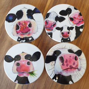 Coasters Cows Asstd Set 4