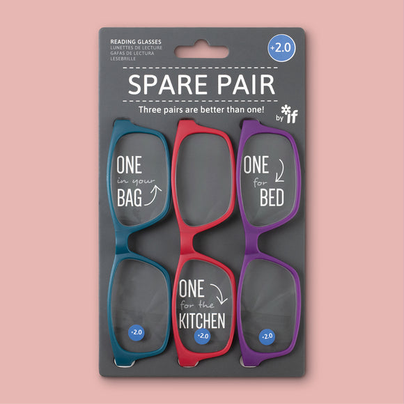 Reading Glasses - Spare Pair (Brights) +2.0