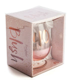 40th Birthday Blush Stemless Glass