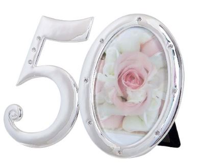 Number 50 Photo Frame with Diamontes