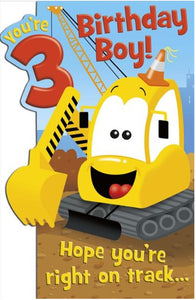 Greeting Card - Birthday - 3rd Happy Digger