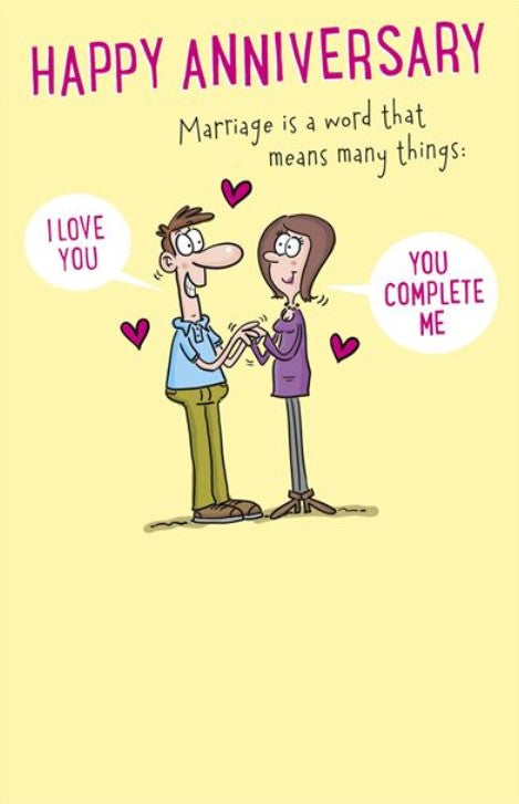 Greeting Card - Wedding Anniversary - Marriage Is A Word