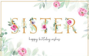 Greeting Card - Birthday - Sister Happy Birthday Wishes