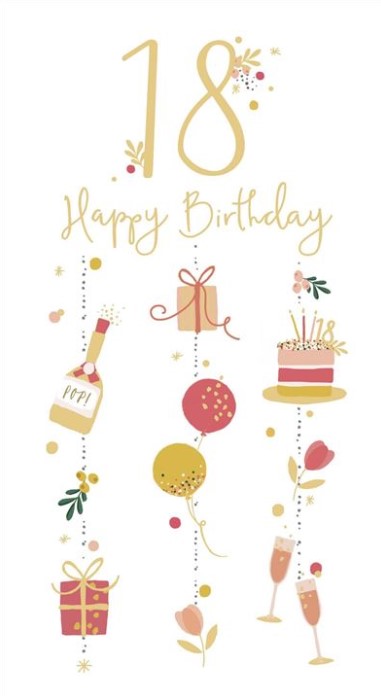 Greeting Card - Birthday - 18th Presents