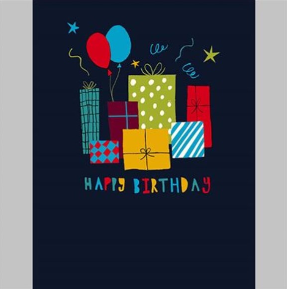 Greeting Card - Birthday - Balloons And Gifts