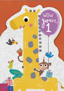 Greeting Card - Birthday - 1st Giraffe