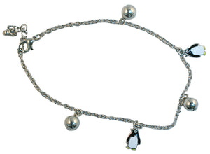 Penguins Anklet Silver