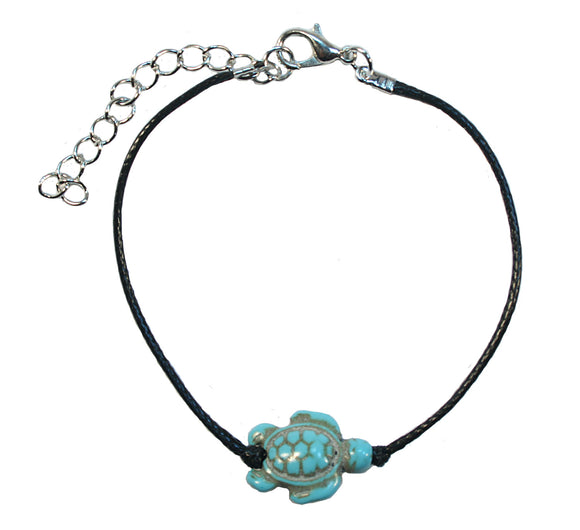 Blue Turtle Adjustable Anklet