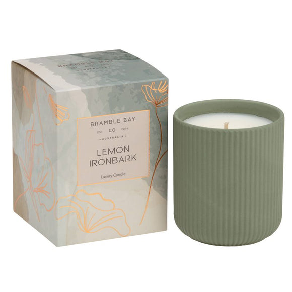 Native Lemon Ironbark Ceramic Candle 270g