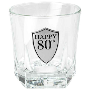 80th Birthday Whisky Glass