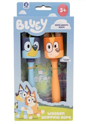 Bluey Wooden Skipping Rope, Bluey & Bingo (Ages 3+) – KC's Gifts & Games