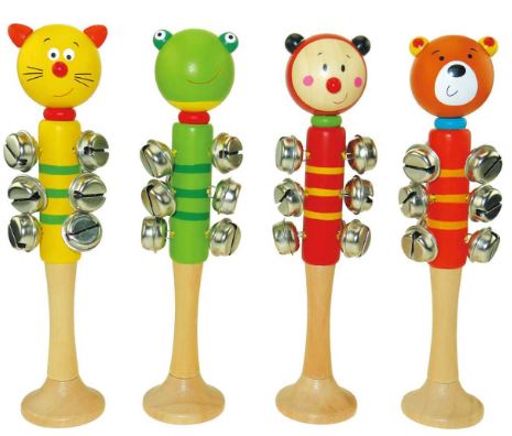 Animal Bell Stick with base, Asstd