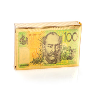 Gold Foil Aussie $100 Playing Cards