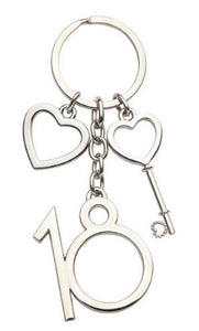 Key Chain 18th with Keys and Heart