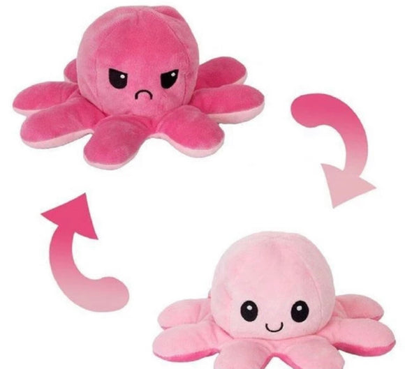 Reversible Mood Octopus Plush Asst Each (Ages 3+)