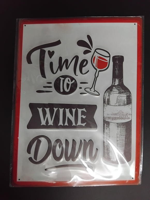 Tin Sign - Time To Wine Down