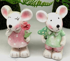 Mike & Millie Mice, 9cm, each