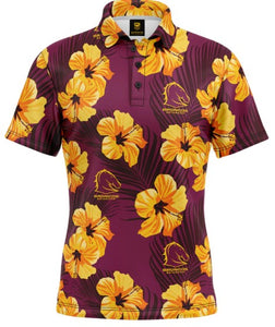 'Aloha' Golf Polo NRL Broncos