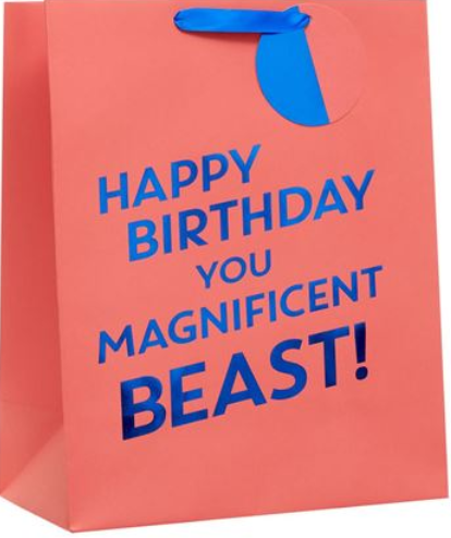 Gift Bag Large - Happy birthday you magnificent beast!