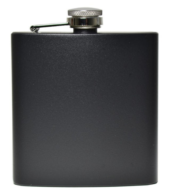 Hip Flask Brushed Matt Black 6oz