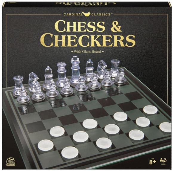 Cardinal Classics Chess & Checkers - Glass Board (Ages 8+)