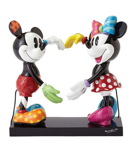 Britto Disney Mickey And Minnie Heart Large Figurine