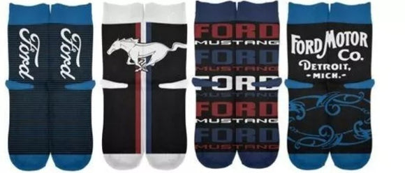 Ford Logo 4 Pack Of Socks