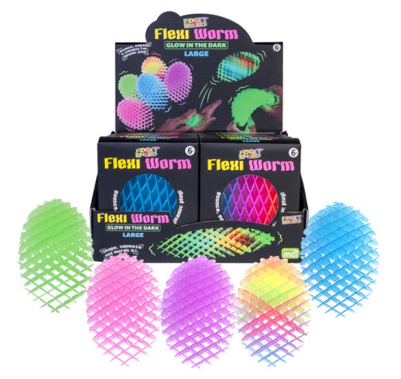 Glow in the Dark Large Flexi Worm, Assorted