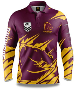 'Ignition' Fishing Shirt Adult NRL Broncos