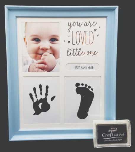 Baby Frame Blue Foot/Hand Print