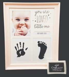 Baby Frame Pink Foot/Hand Print