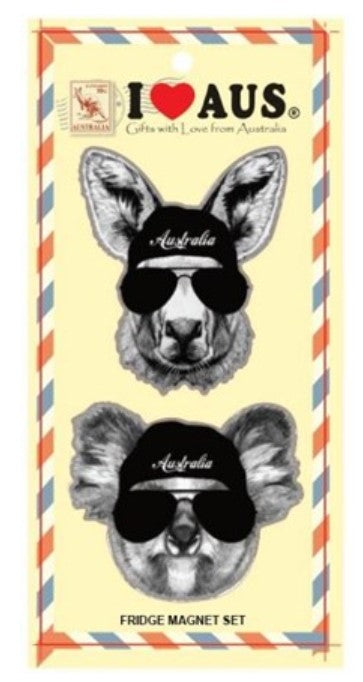 Magnet Set - Kangaroo & Koala with Sunglasses (2 pack)