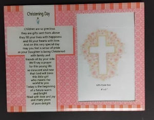 Photo Frame Christening Pink