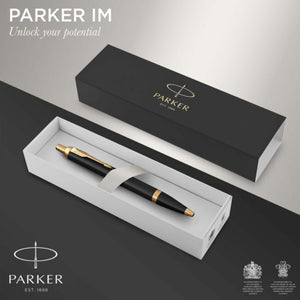 Parker IM Black Gold Trim Ballpoint Pen