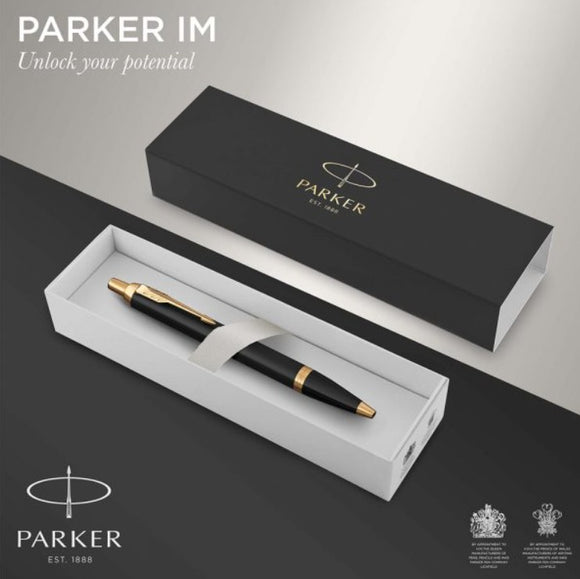 Parker IM Black Gold Trim Ballpoint Pen