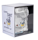 Pug Stemless Wine Glass