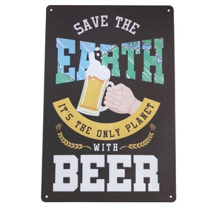 Save the Earth Tin Sign