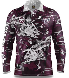 NRL Sea Eagles "Skeletor" Fishing Shirt - Adult