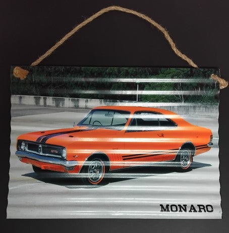 Tin Sign - Monaro Corrugated 30cm x 40cm