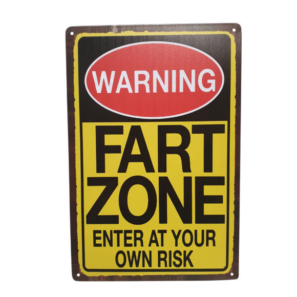 Fart Zone Tin Sign