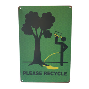 Please Recycle Tin Sign