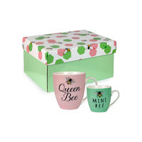 Queen Bee Mini Bee Twin Cup Gift Set