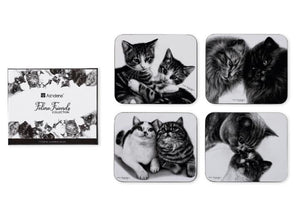 Feline Friends 4pk Coaster Set