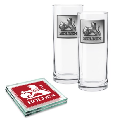 Holden Highball Glasses & Coasters, Set of 2