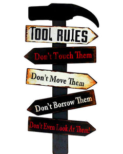 Retro Metal Sign - Tool Rules