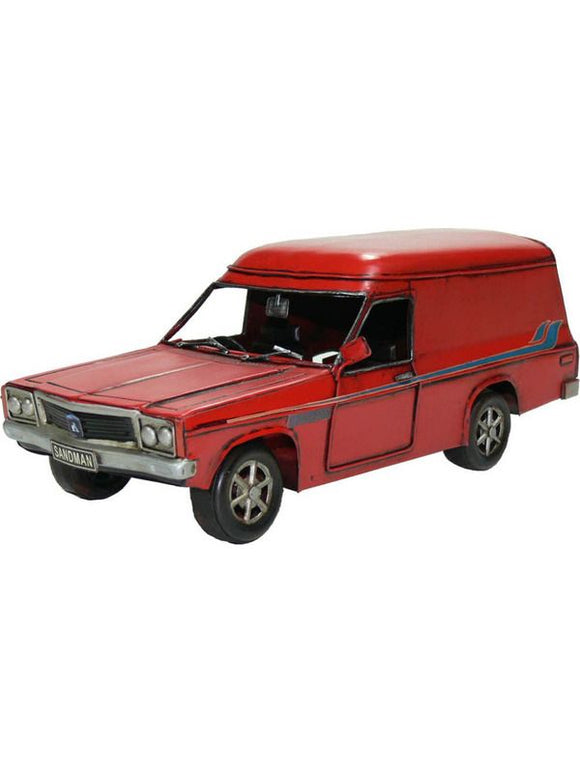 Red Holden HZ Sandman Car Metal Ornament