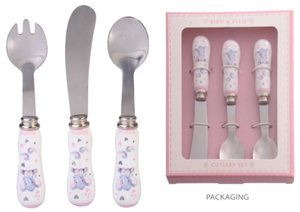 Baby Elephant Girls Cutlery Set