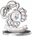 Zodiac Statuette Silver, Asstd Crystocraft