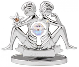 Zodiac Statuette Silver, Asstd Crystocraft