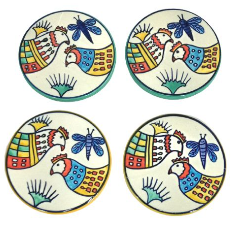 Coasters Ceramic Hen S/4